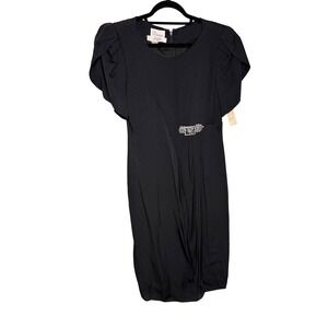 NWT Vintage 80s‎ Rimini I. Magnin black dress Deadstock prom dress